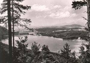 Um 1930: Historischer Blick auf den Klopeiner See um 1930