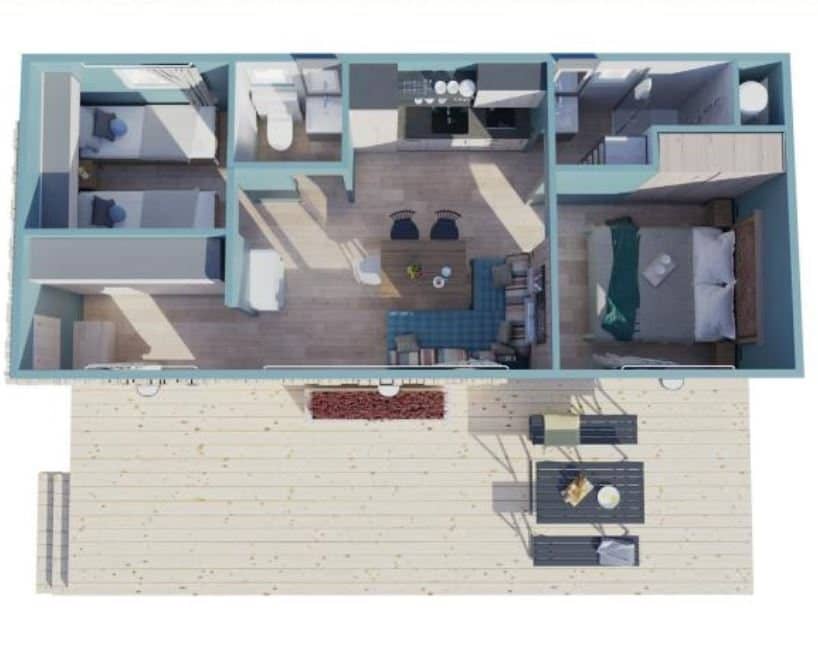 Grundriss des Mobile Home Skia