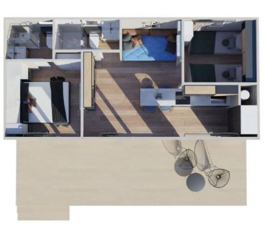 Grundriss des Mobile Home Veezia