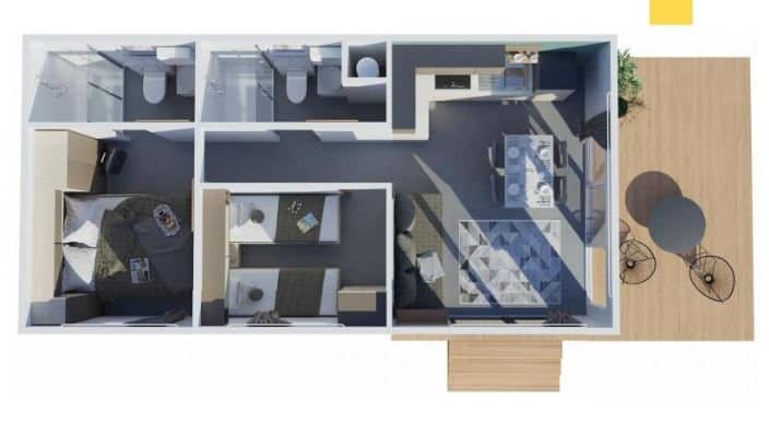 Grundriss des Mobile Home Vertix